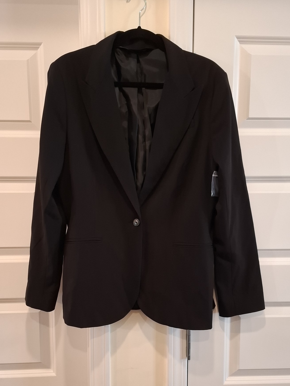 NWOT Norma Kamali Black One Button Blazer Size 16
